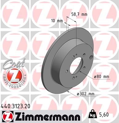 Тормозной диск ZIMMERMANN 440312320