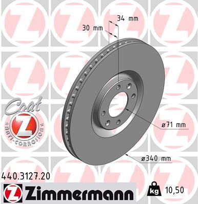 Тормозной диск ZIMMERMANN 440312720