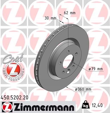 Тормозной диск ZIMMERMANN 450520220