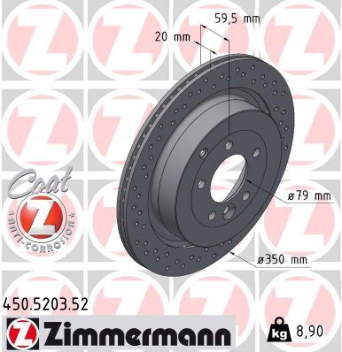 Тормозной диск ZIMMERMANN 450520352