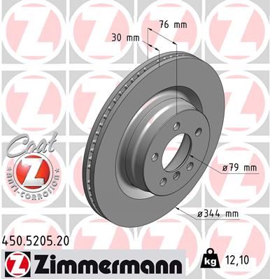 Тормозной диск ZIMMERMANN 450520520
