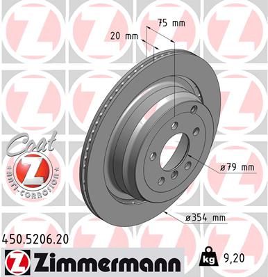Тормозной диск ZIMMERMANN 450520620