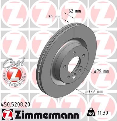 Тормозной диск ZIMMERMANN 450520820
