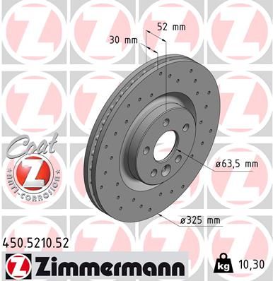 Тормозной диск ZIMMERMANN 450521052