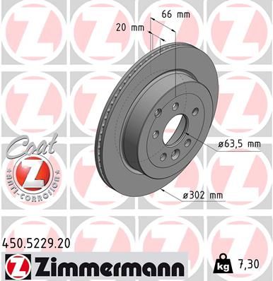 Тормозной диск ZIMMERMANN 450522920