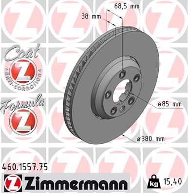 Тормозной диск ZIMMERMANN 460155775