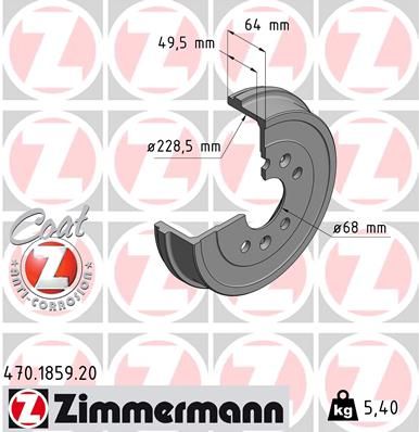 Тормозной барабан ZIMMERMANN 470185920