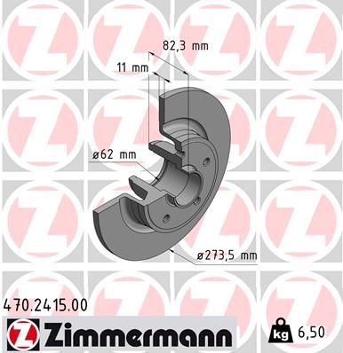Тормозной диск ZIMMERMANN 470241500