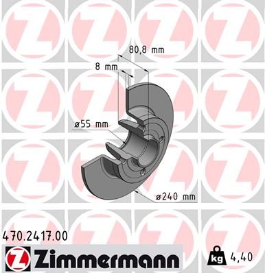 Тормозной диск ZIMMERMANN 470241700