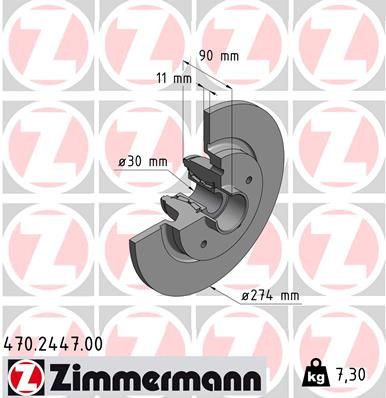Тормозной диск ZIMMERMANN 470244700