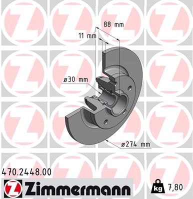 Тормозной диск ZIMMERMANN 470244800
