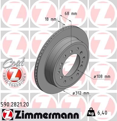 Тормозной диск ZIMMERMANN 590282120