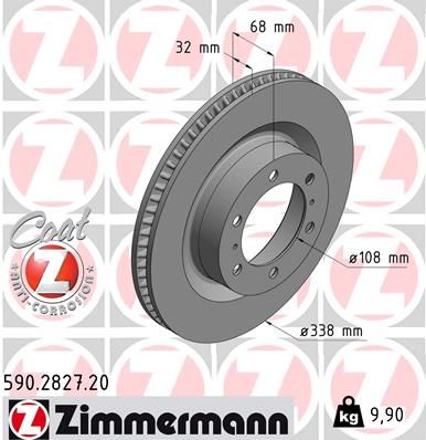 Тормозной диск ZIMMERMANN 590282720