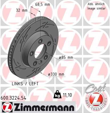 Тормозной диск ZIMMERMANN 600322454