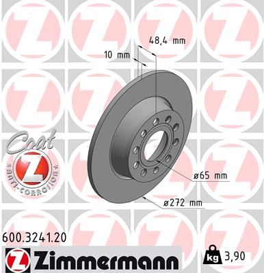 Тормозной диск ZIMMERMANN 600324120