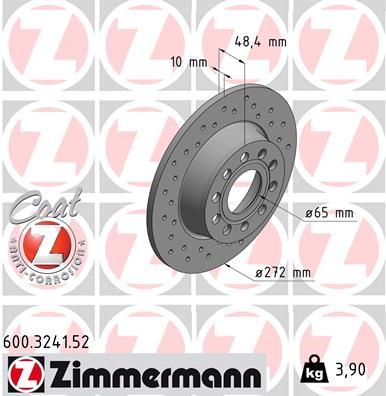 Тормозной диск ZIMMERMANN 600324152