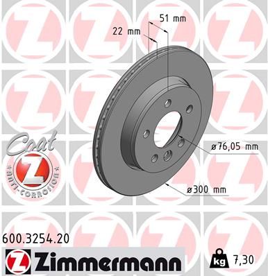 Тормозной диск ZIMMERMANN 600325420