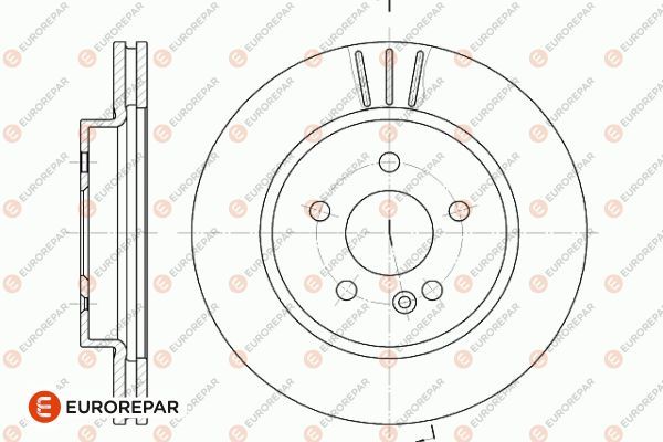 Тормозной диск EUROREPAR 1642753080