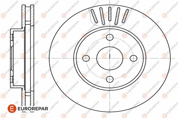 Тормозной диск EUROREPAR 1642756880