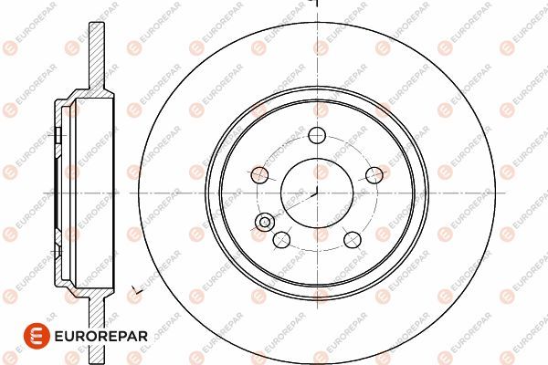 Тормозной диск EUROREPAR 1642769180