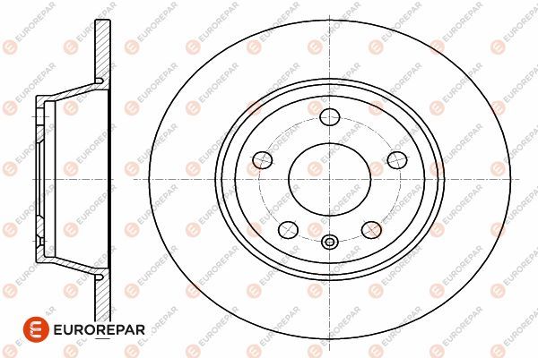 Тормозной диск EUROREPAR 1642770180