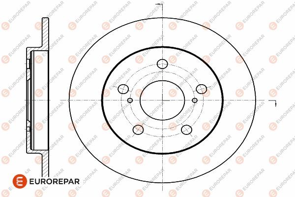 Тормозной диск EUROREPAR 1642770380