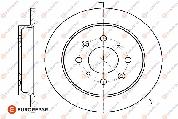 Тормозной диск EUROREPAR 1642772480