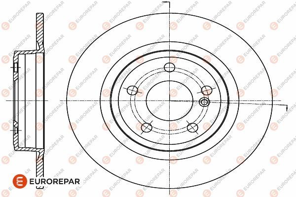 Тормозной диск EUROREPAR 1642775180