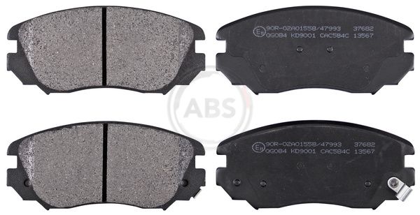 Комплект тормозных колодок, дисковый тормоз ABS 37682