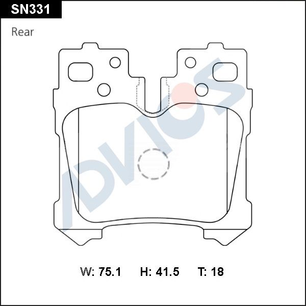 Комплект тормозных колодок, дисковый тормоз ADVICS SN331
