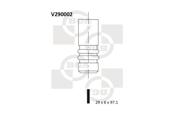 Впускной клапан BGA V290002