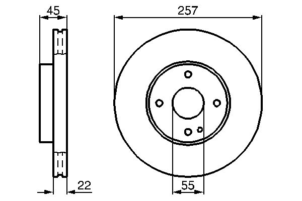 Тормозной диск BOSCH 0986478638