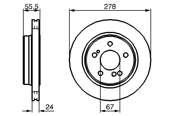 Тормозной диск BOSCH 0986479133