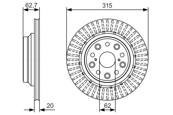 Тормозной диск BOSCH 0986479T06