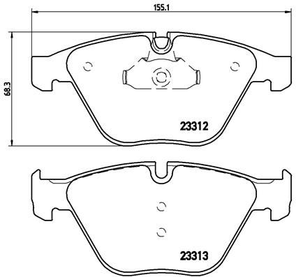 Комплект тормозных колодок, дисковый тормоз BREMBO P06054X
