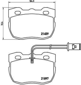 Комплект тормозных колодок, дисковый тормоз BREMBO P44004