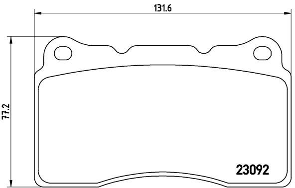 Комплект тормозных колодок, дисковый тормоз BREMBO P54040