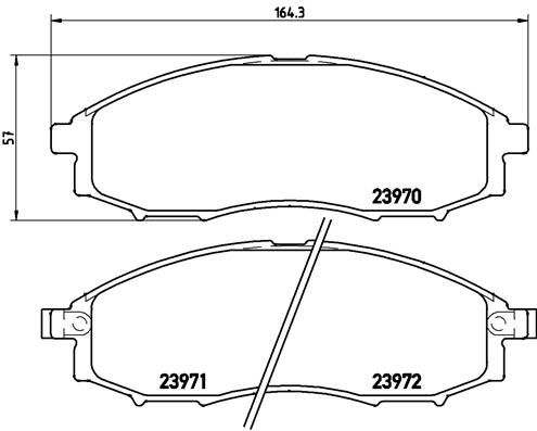 Комплект тормозных колодок, дисковый тормоз BREMBO P56049