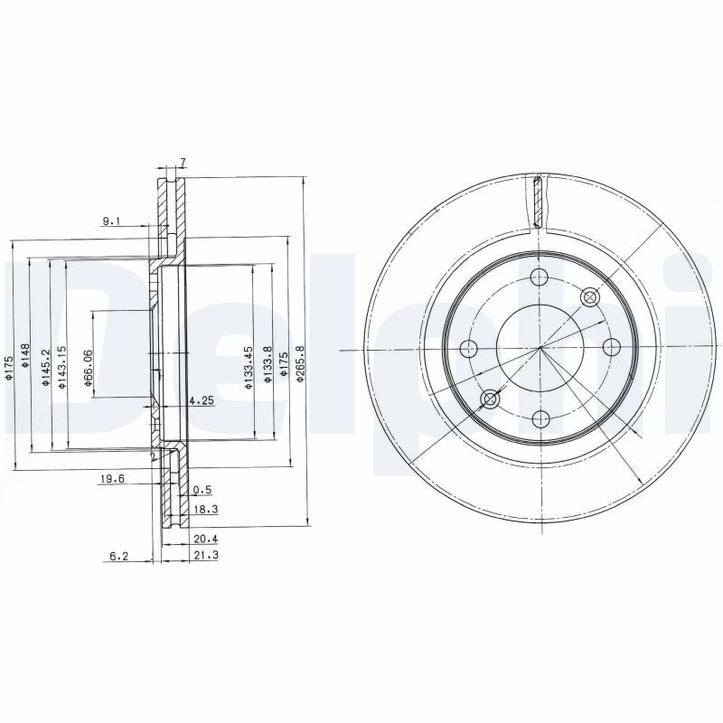 Тормозной диск DELPHI BG2387
