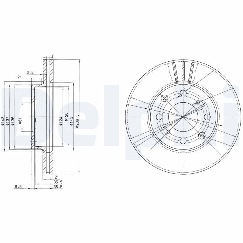 Тормозной диск DELPHI BG2673