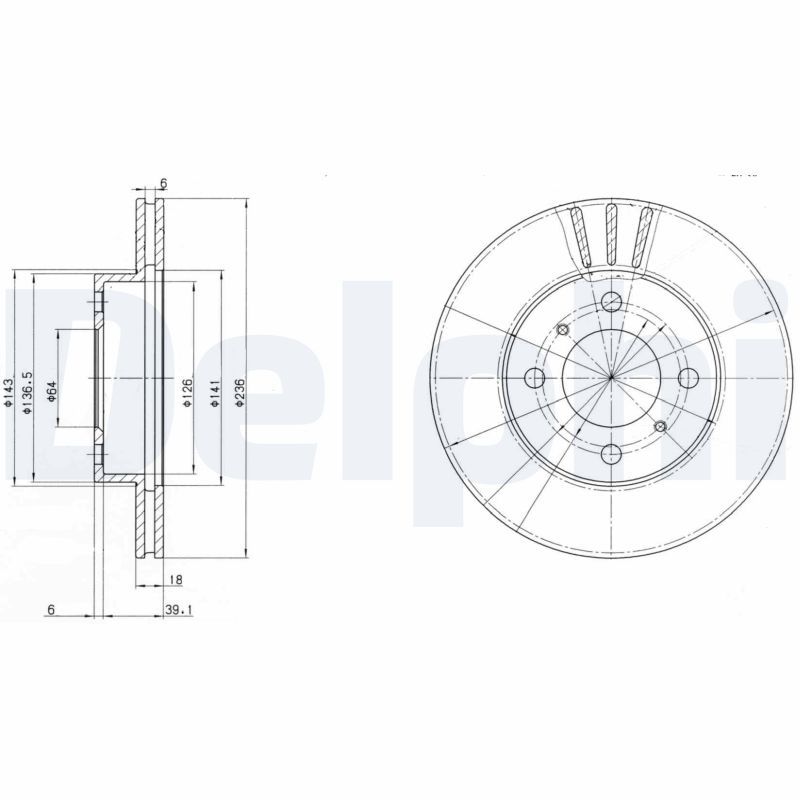 Тормозной диск DELPHI BG2810