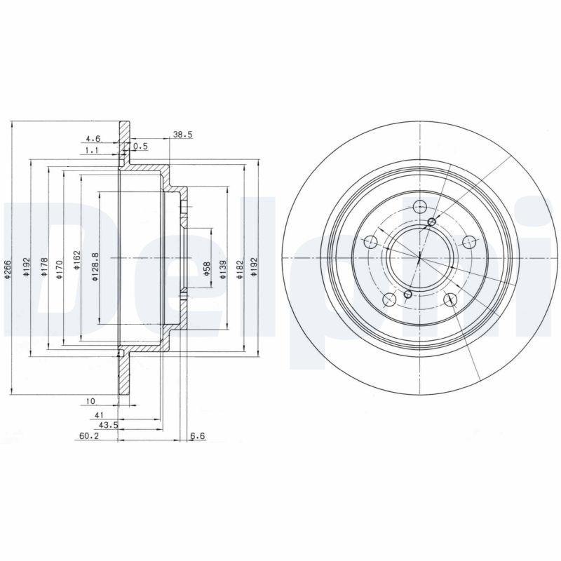 Тормозной диск DELPHI BG2826