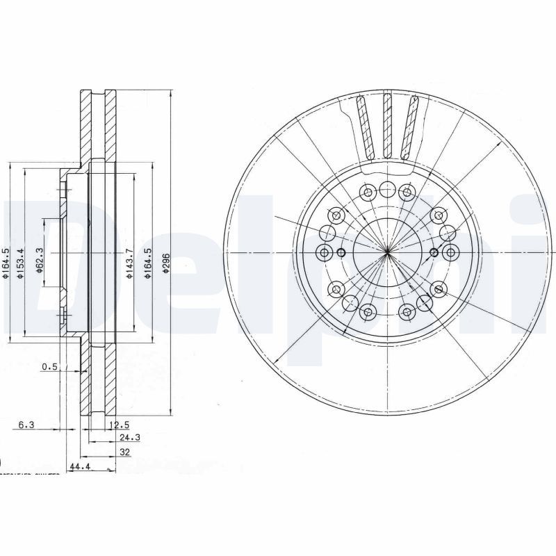 Тормозной диск DELPHI BG2829