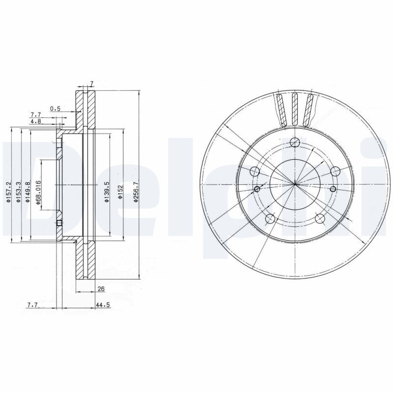 Тормозной диск DELPHI BG3127
