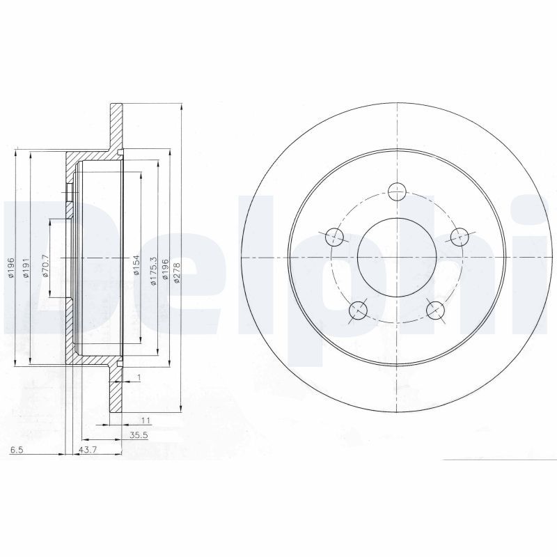 Тормозной диск DELPHI BG3143