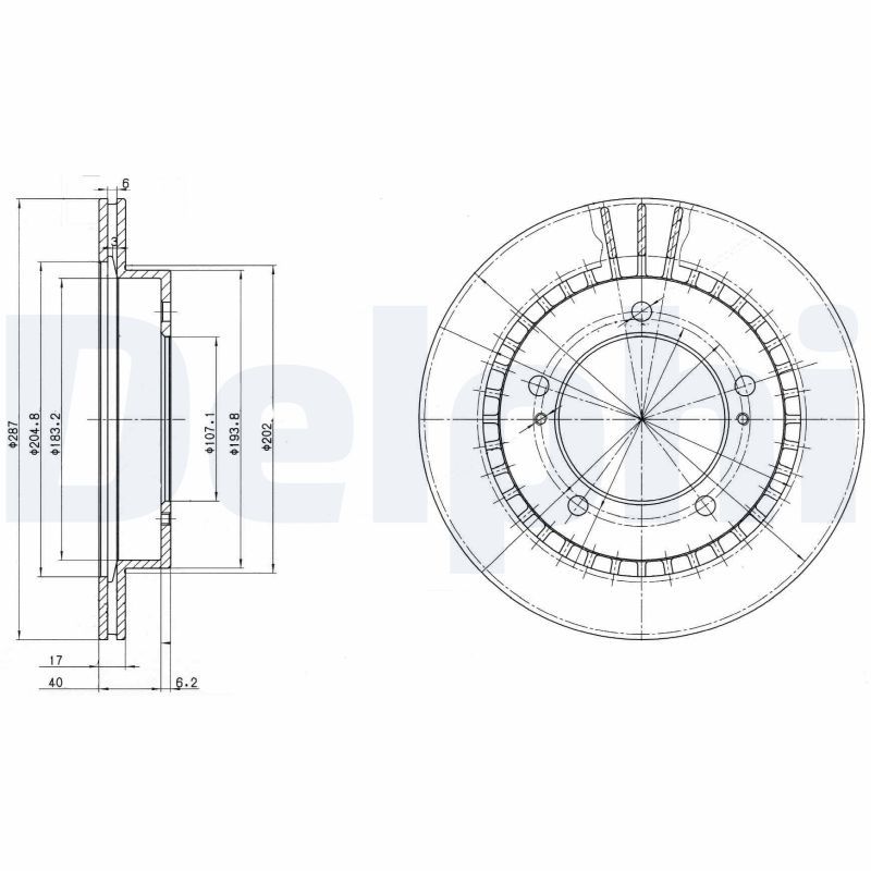 Тормозной диск DELPHI BG3158