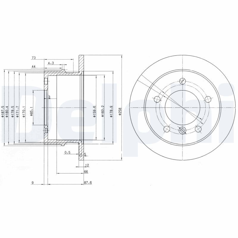 Тормозной диск DELPHI BG3235