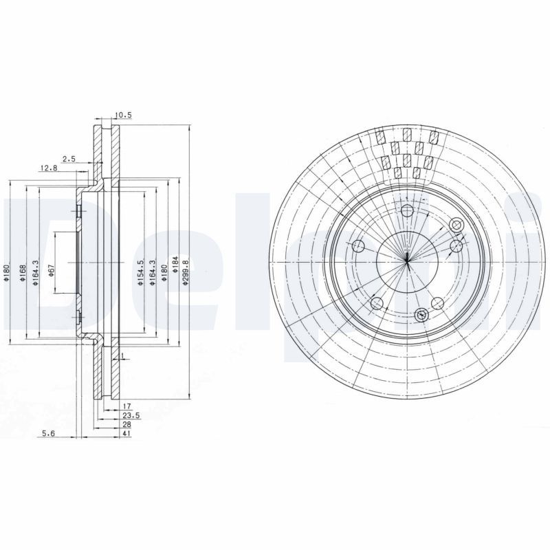 Тормозной диск DELPHI BG3396