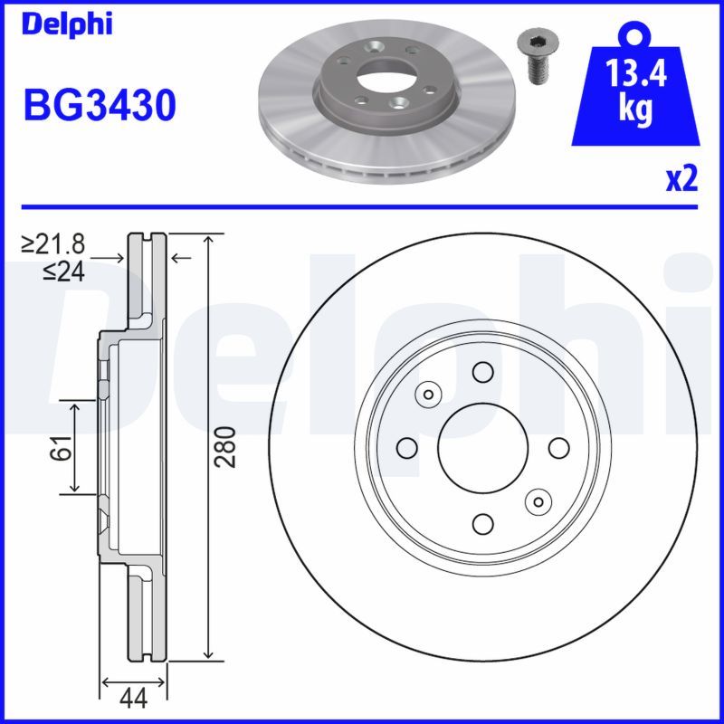 Тормозной диск DELPHI BG3430