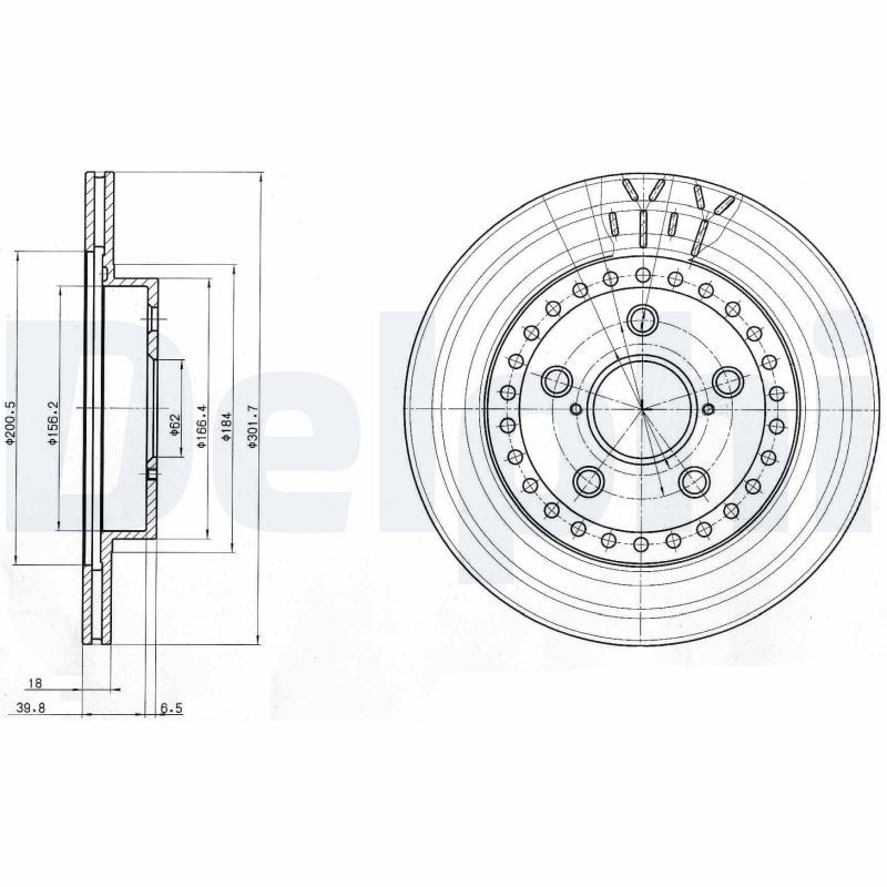 Тормозной диск DELPHI BG3536